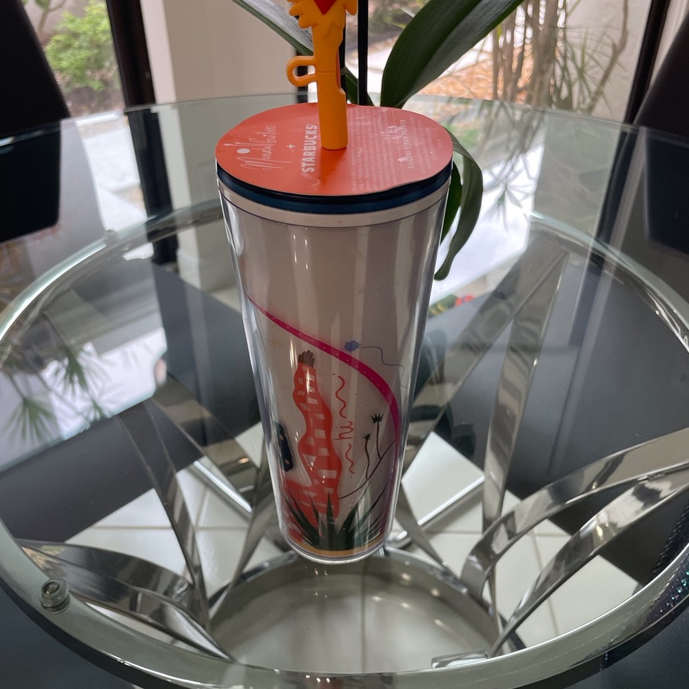 Venti Starbuck cup with straw topper